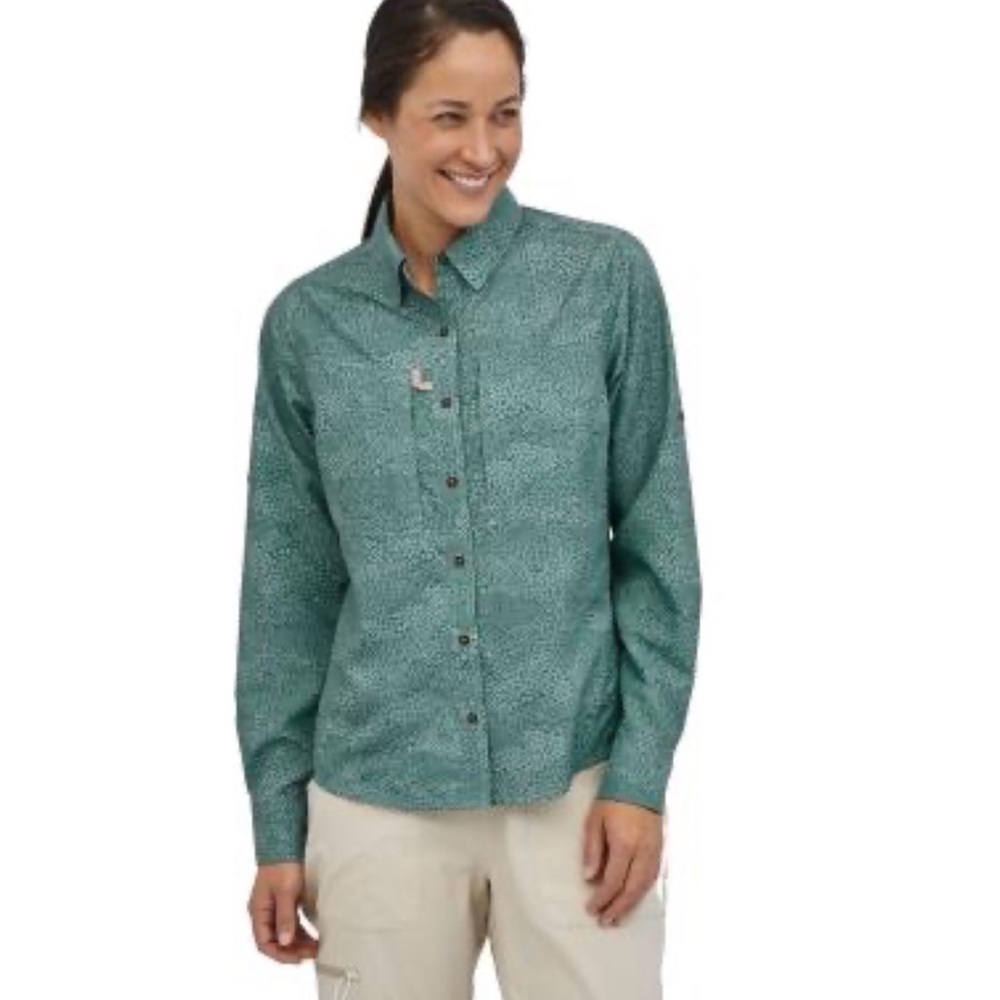 Patagonia Sol Patrol Long Sleeves Fishing Shirt Size XL Printed Lightweight